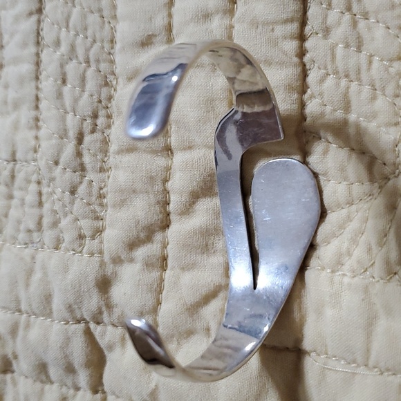 Taxco 925 Sterling Silver Freeform Cuff Bracelet - Picture 3 of 4